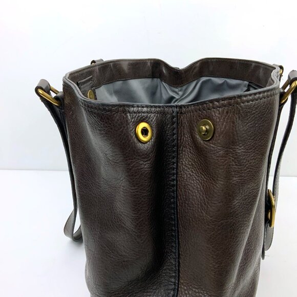 Frye CLAUDE Tote Shopper Business Shoulder Bag Leather Chocolate Brown - Picture 15 of 16